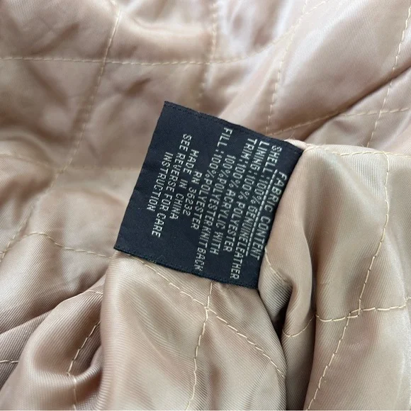 Penny Lane (Giacca) Vintage Leather Coat with Faux Fur Trim - Picture 3 of 10